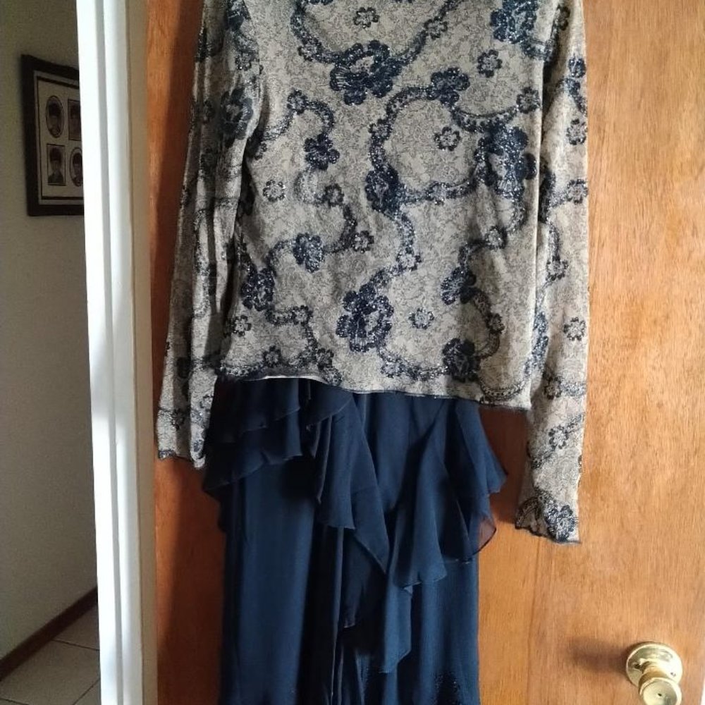 Beautiful holiday two-piece party dress.